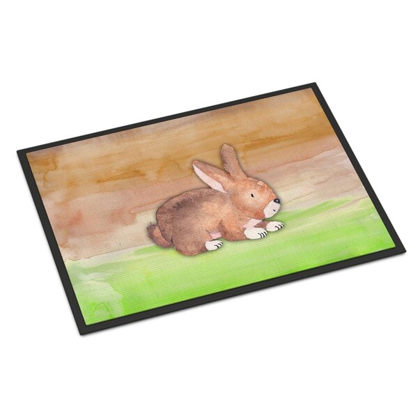 Carolines Treasures 18 x 27 in. Rabbit Watercolor Indoor or Outdoor Mat BB7410MAT - main